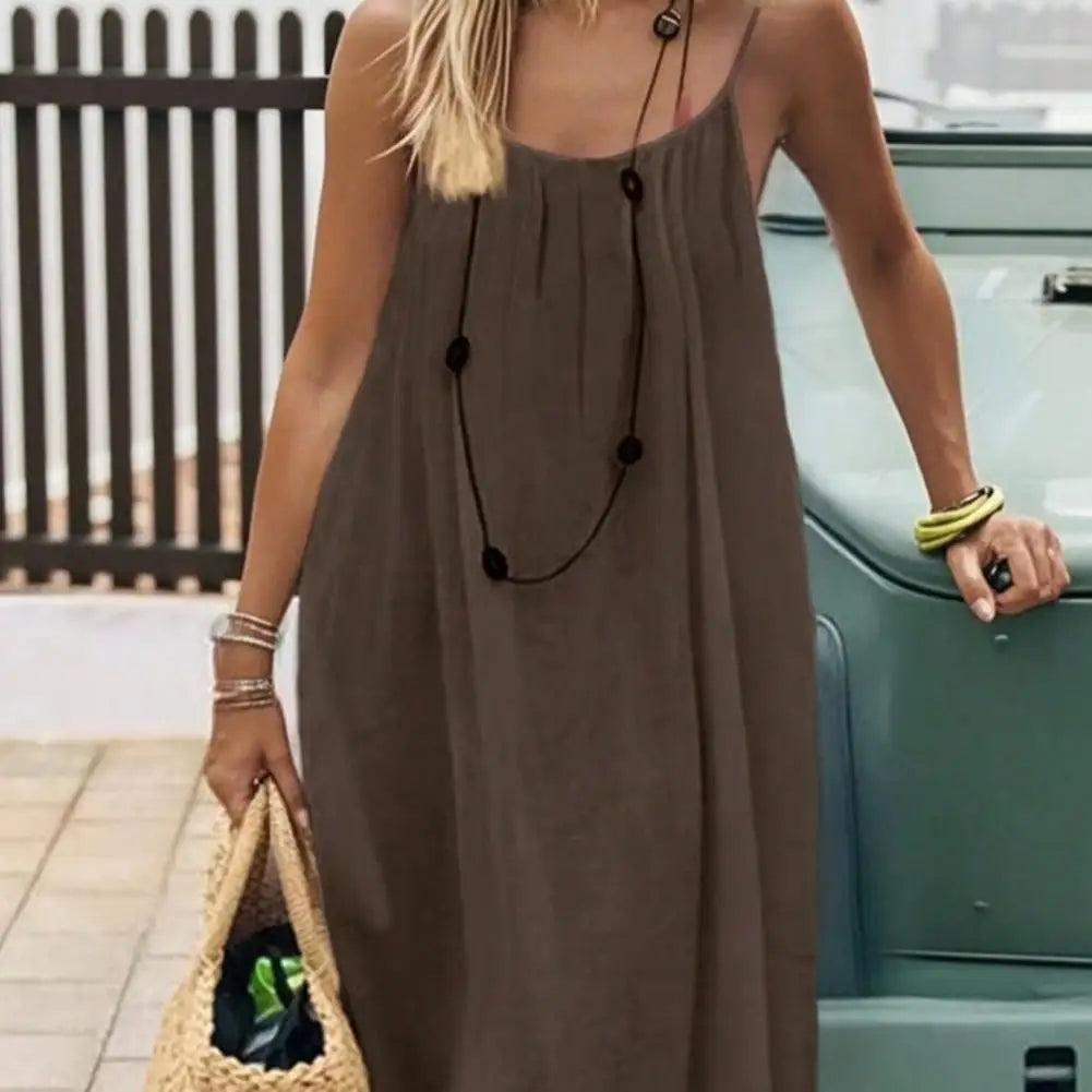 Summer Maxi Dress - Women's Elegant Swing Dress