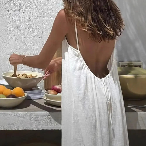 Summer Maxi Dress - Women's Elegant Swing Dress