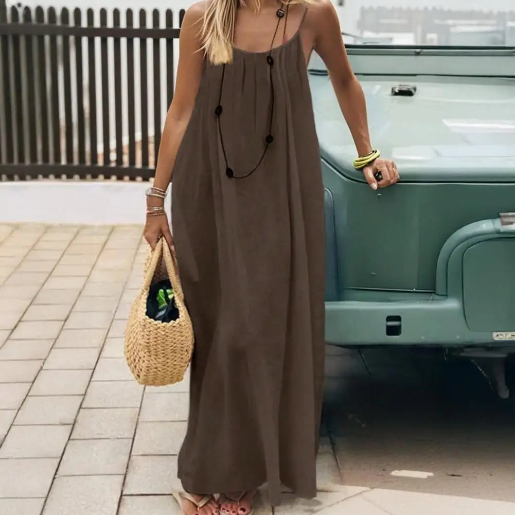 Summer Maxi Dress - Women's Elegant Swing Dress